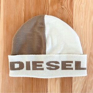 Y2K Diesel Spellout Colorblock Beanie Hat